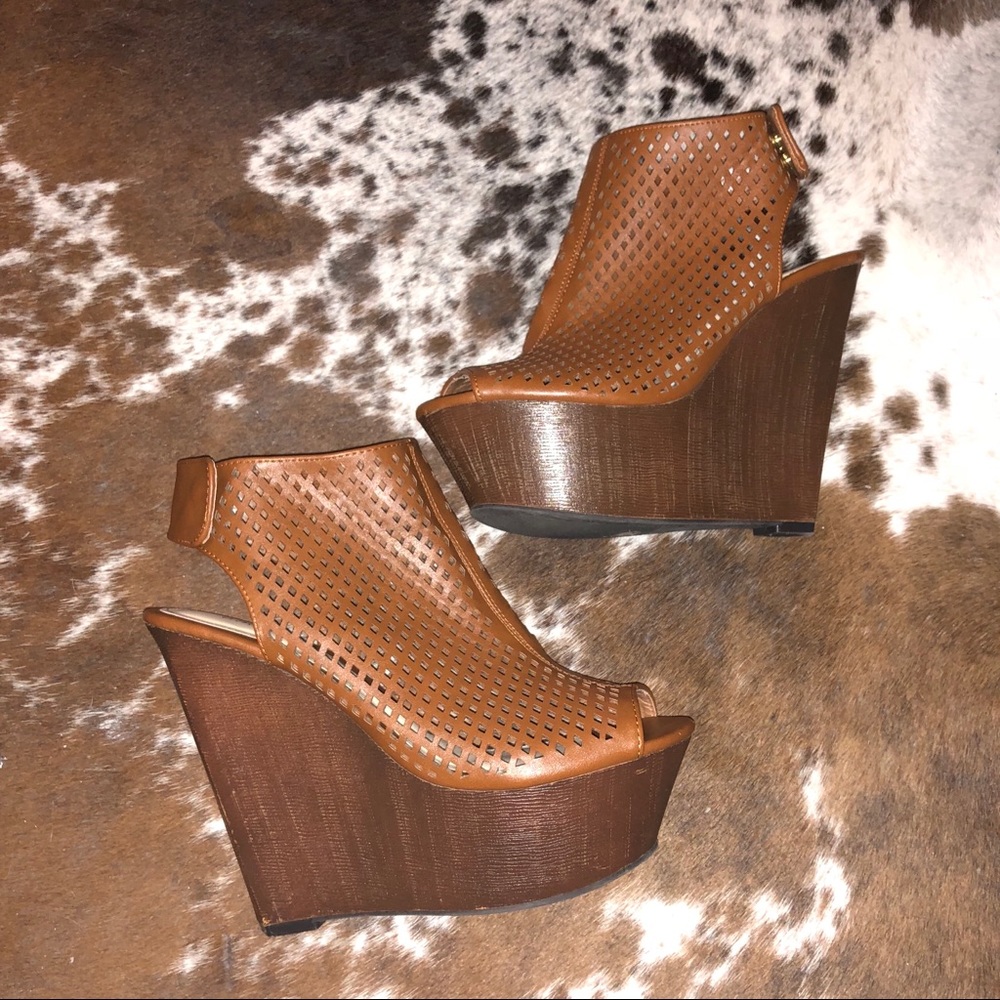 Chunky Platform wedge ankle booties